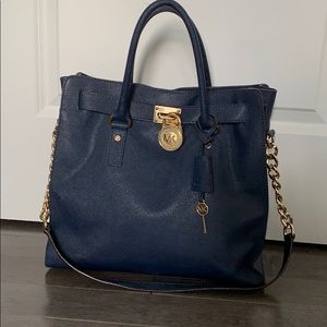 Michael Kors Hamilton Tote - Navy Saffiano